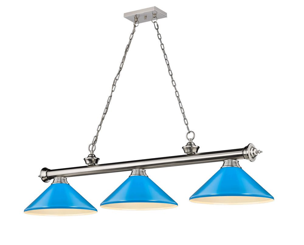 Z-Lite Canada - Three Light Billiard - Cordon - Brushed Nickel- Union Lighting Luminaires Decor