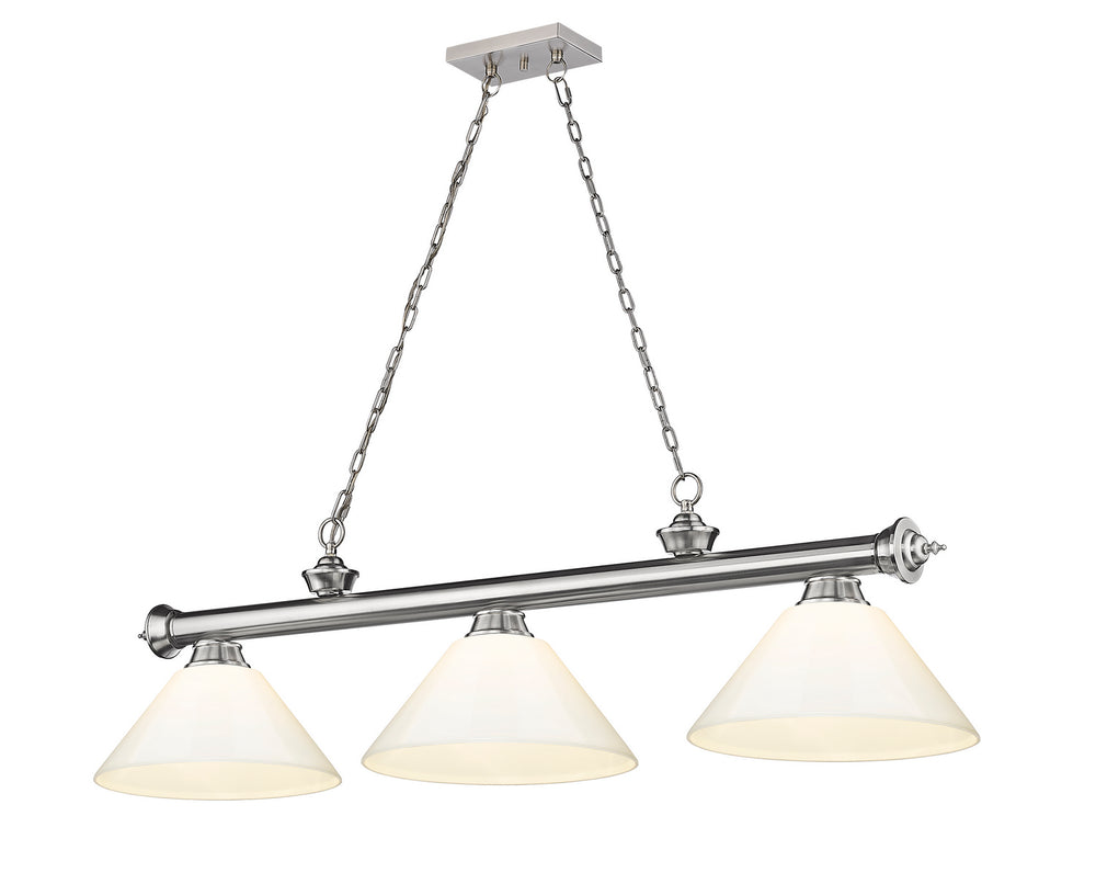 Z-Lite Canada - Three Light Billiard - Cordon - Brushed Nickel- Union Lighting Luminaires Decor