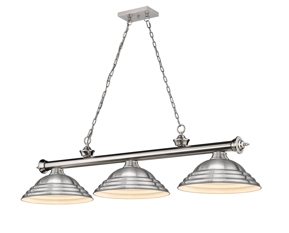 Z-Lite Canada - Three Light Billiard - Cordon - Brushed Nickel- Union Lighting Luminaires Decor