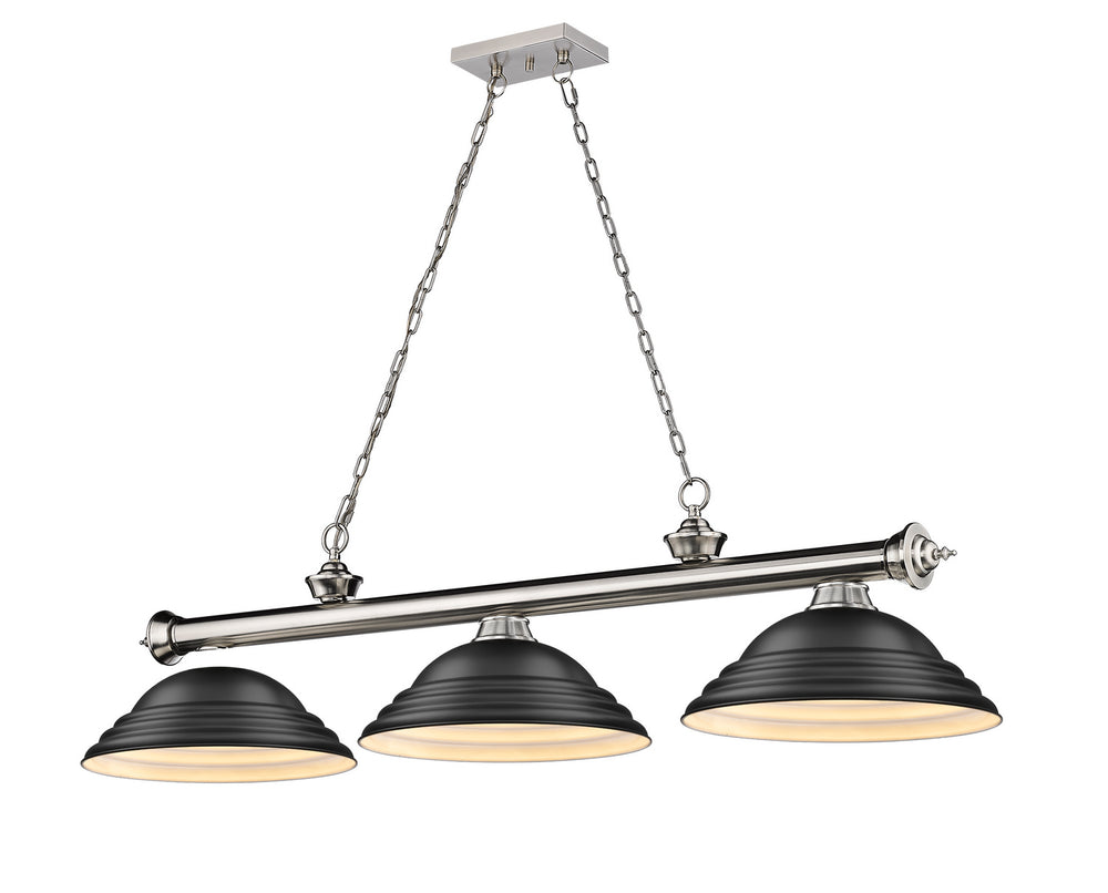 Z-Lite Canada - Three Light Billiard - Cordon - Brushed Nickel- Union Lighting Luminaires Decor