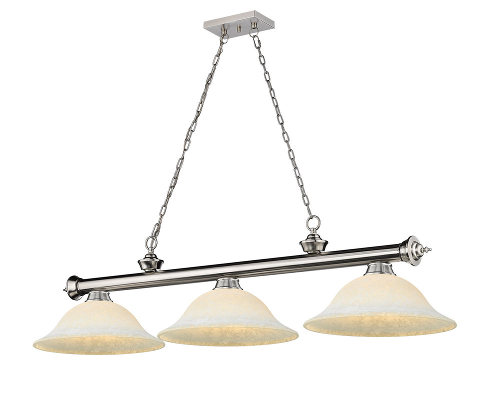Z-Lite Canada - Three Light Billiard - Cordon - Brushed Nickel- Union Lighting Luminaires Decor