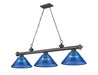 Z-Lite Canada - Three Light Billiard - Cordon - Bronze Plate- Union Lighting Luminaires Decor