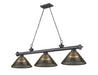 Z-Lite Canada - Three Light Billiard - Cordon - Bronze Plate- Union Lighting Luminaires Decor
