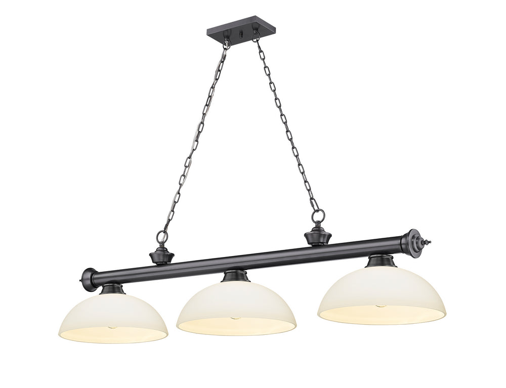 Z-Lite Canada - Three Light Billiard - Cordon - Bronze Plate- Union Lighting Luminaires Decor