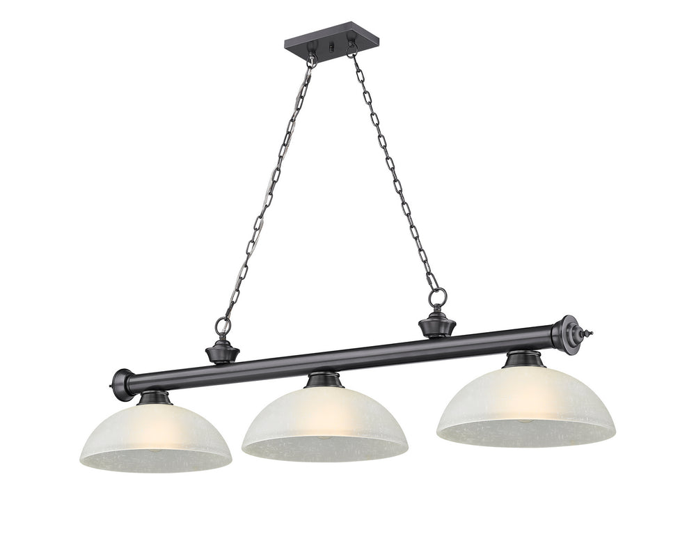 Z-Lite Canada - Three Light Billiard - Cordon - Bronze Plate- Union Lighting Luminaires Decor