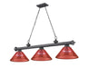 Z-Lite Canada - Three Light Billiard - Cordon - Bronze Plate- Union Lighting Luminaires Decor