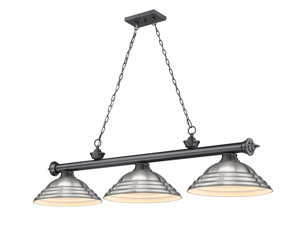 Z-Lite Canada - Three Light Billiard - Cordon - Bronze Plate- Union Lighting Luminaires Decor