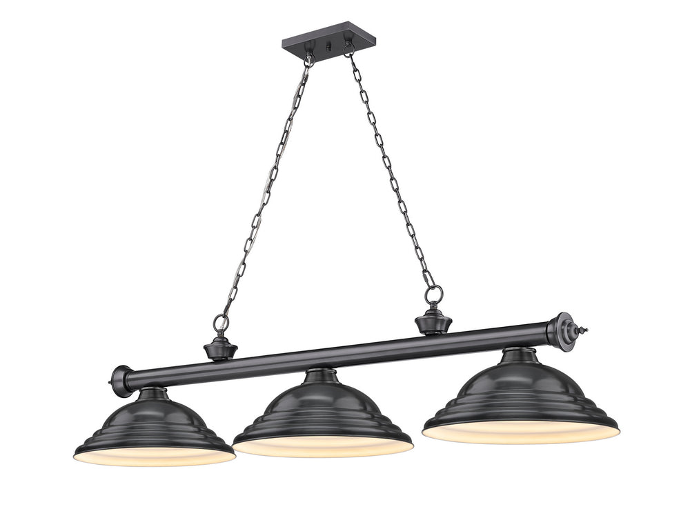 Z-Lite Canada - Three Light Billiard - Cordon - Bronze Plate- Union Lighting Luminaires Decor