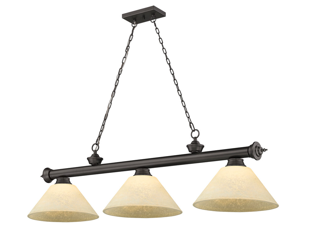 Z-Lite Canada - Three Light Billiard - Cordon - Bronze- Union Lighting Luminaires Decor