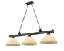 Z-Lite Canada - Three Light Billiard - Cordon - Bronze- Union Lighting Luminaires Decor