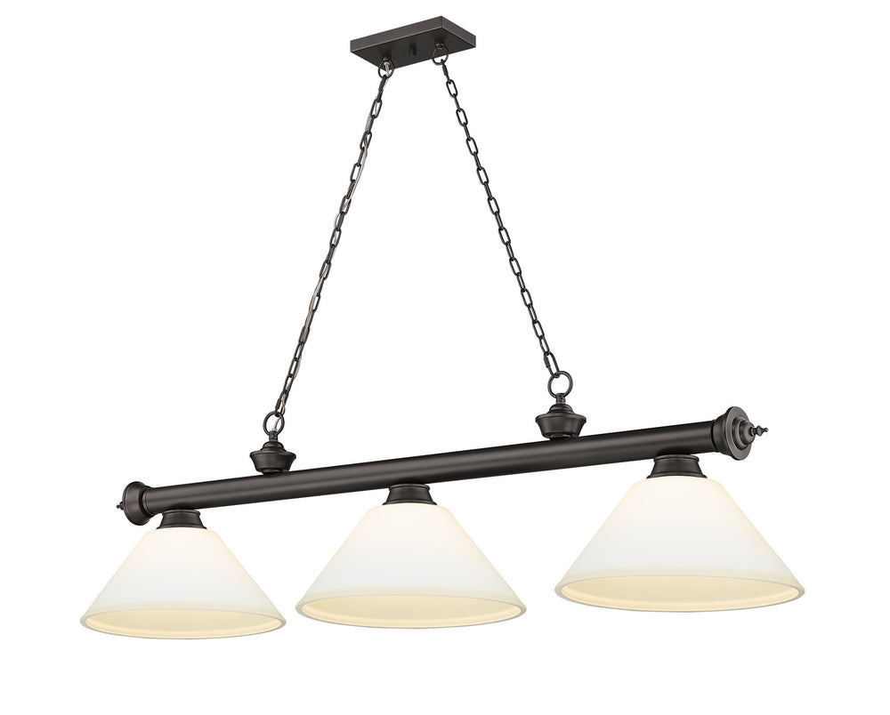 Z-Lite Canada - Three Light Billiard - Cordon - Bronze- Union Lighting Luminaires Decor