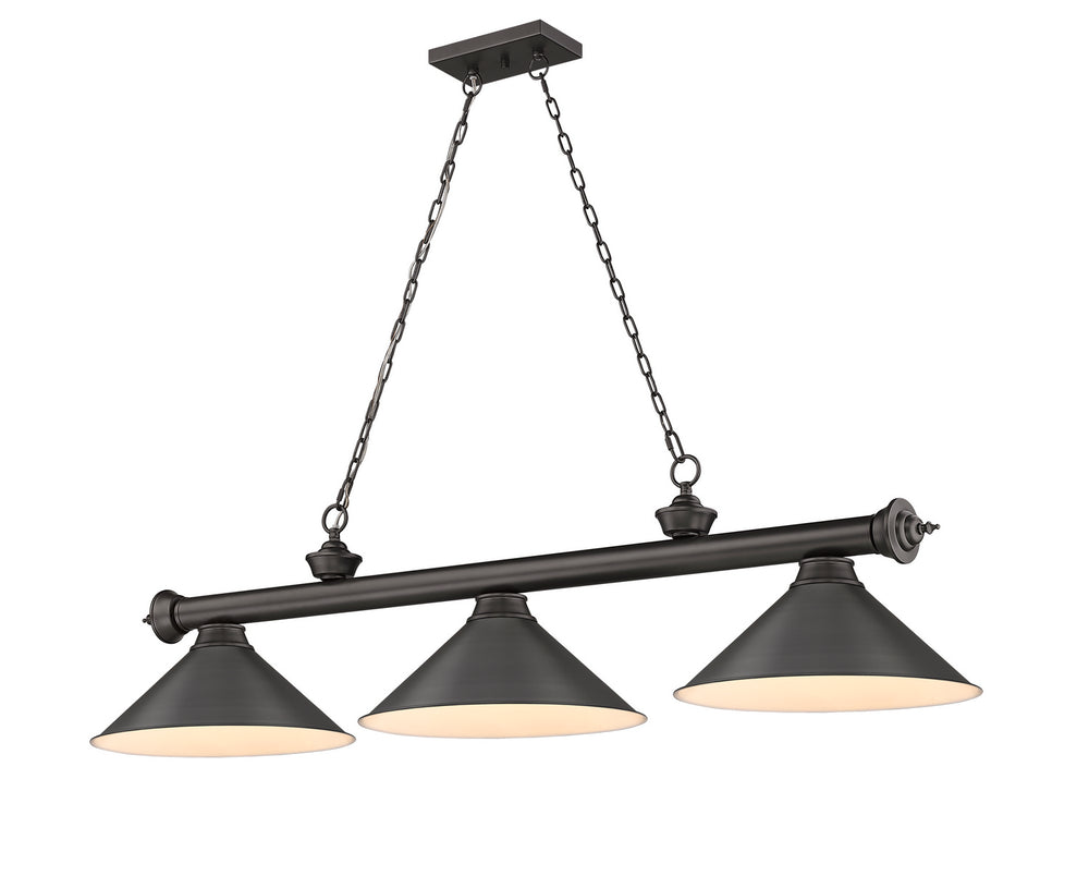 Z-Lite Canada - Three Light Billiard - Cordon - Bronze- Union Lighting Luminaires Decor