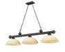 Z-Lite Canada - Three Light Billiard - Cordon - Bronze- Union Lighting Luminaires Decor