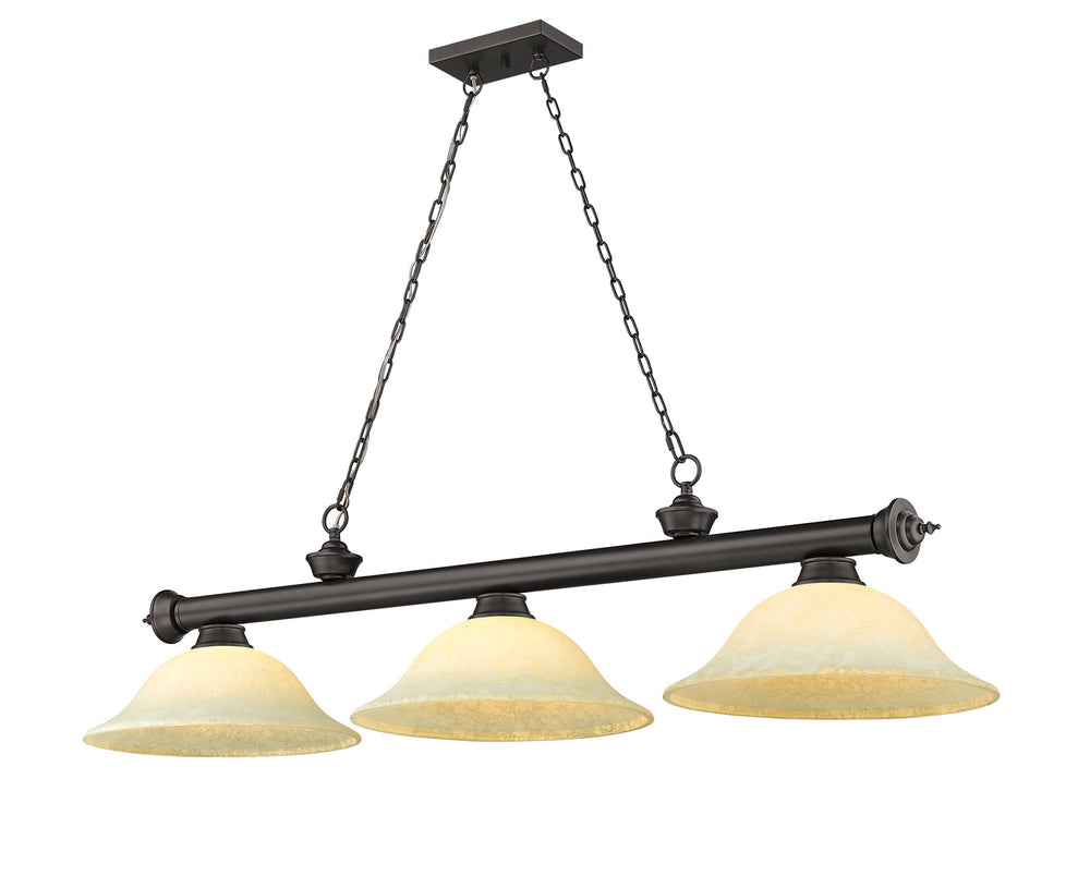 Z-Lite Canada - Three Light Billiard - Cordon - Bronze- Union Lighting Luminaires Decor
