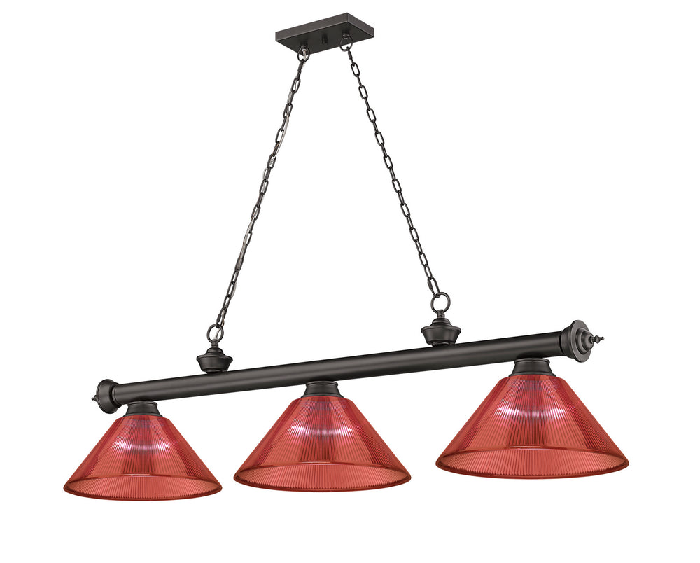 Z-Lite Canada - Three Light Billiard - Cordon - Bronze- Union Lighting Luminaires Decor