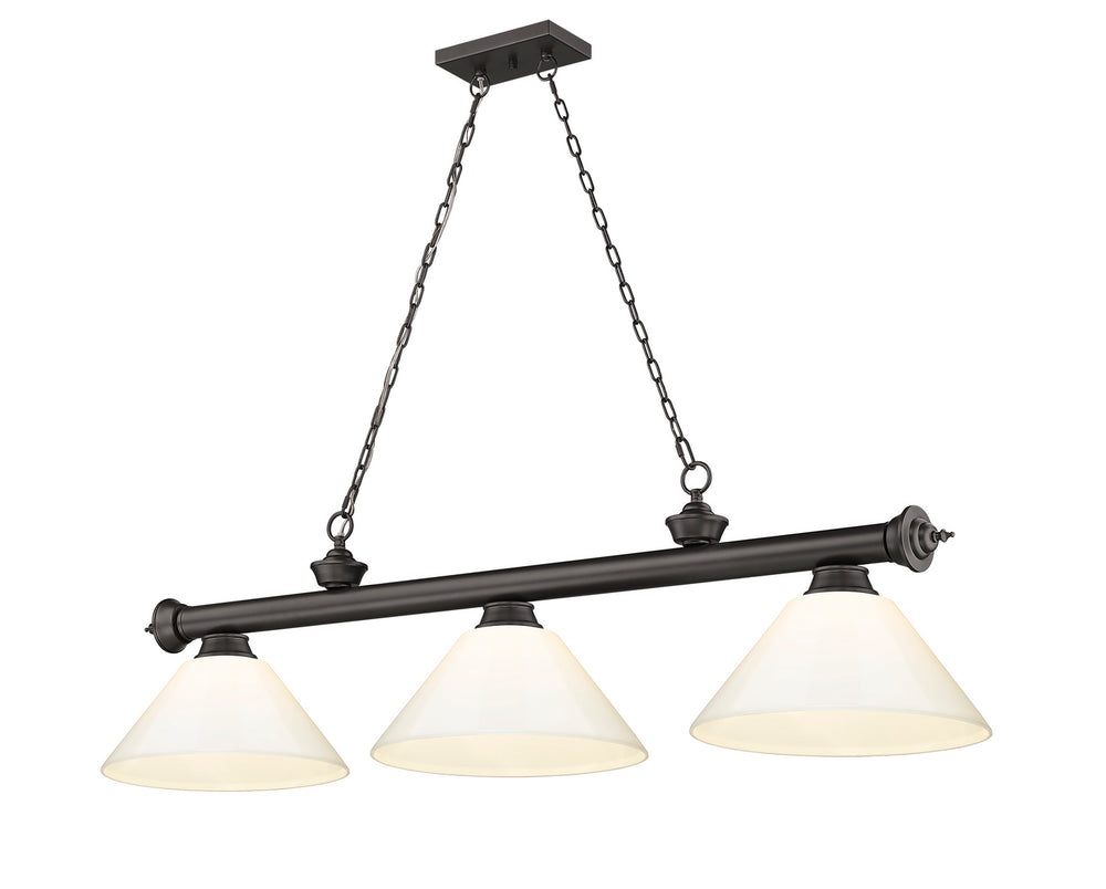 Z-Lite Canada - Three Light Billiard - Cordon - Bronze- Union Lighting Luminaires Decor
