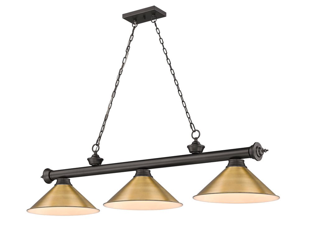 Z-Lite Canada - Three Light Billiard - Cordon - Bronze- Union Lighting Luminaires Decor