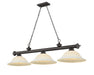 Z-Lite Canada - Three Light Billiard - Cordon - Bronze- Union Lighting Luminaires Decor