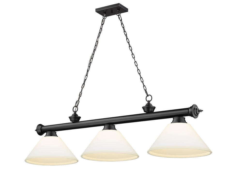 Z-Lite Canada - Three Light Billiard - Cordon - Matte Black- Union Lighting Luminaires Decor