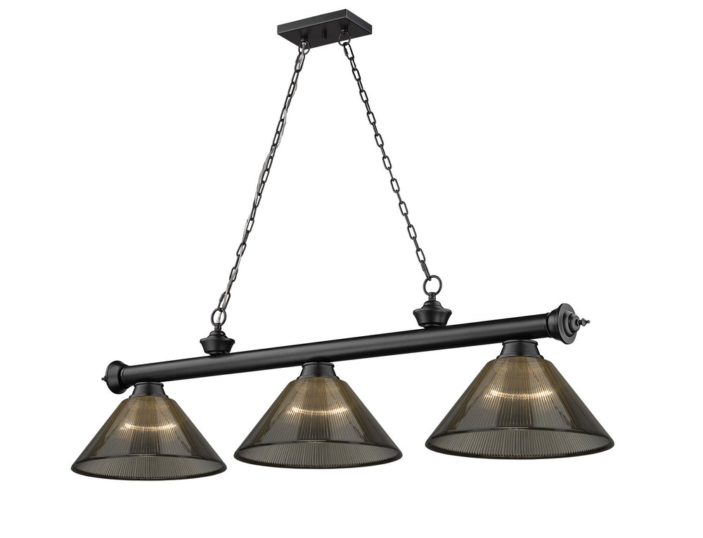 Z-Lite Canada - Three Light Billiard - Cordon - Matte Black- Union Lighting Luminaires Decor