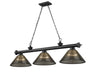 Z-Lite Canada - Three Light Billiard - Cordon - Matte Black- Union Lighting Luminaires Decor