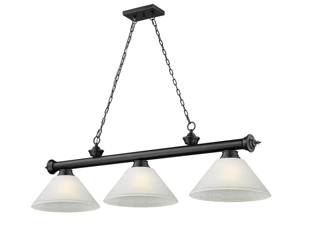 Z-Lite Canada - Three Light Billiard - Cordon - Matte Black- Union Lighting Luminaires Decor
