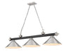 Z-Lite Canada - Three Light Billiard - Cordon - Matte Black + Brushed Nickel- Union Lighting Luminaires Decor