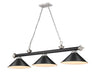 Z-Lite Canada - Three Light Billiard - Cordon - Matte Black + Brushed Nickel- Union Lighting Luminaires Decor
