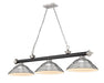 Z-Lite Canada - Three Light Billiard - Cordon - Matte Black + Brushed Nickel- Union Lighting Luminaires Decor