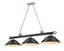 Z-Lite Canada - Three Light Billiard - Cordon - Matte Black + Brushed Nickel- Union Lighting Luminaires Decor