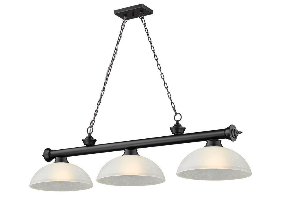 Z-Lite Canada - Three Light Billiard - Cordon - Matte Black- Union Lighting Luminaires Decor