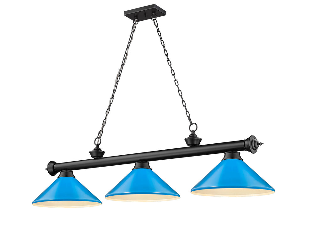 Z-Lite Canada - Three Light Billiard - Cordon - Matte Black- Union Lighting Luminaires Decor