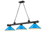 Z-Lite Canada - Three Light Billiard - Cordon - Matte Black- Union Lighting Luminaires Decor