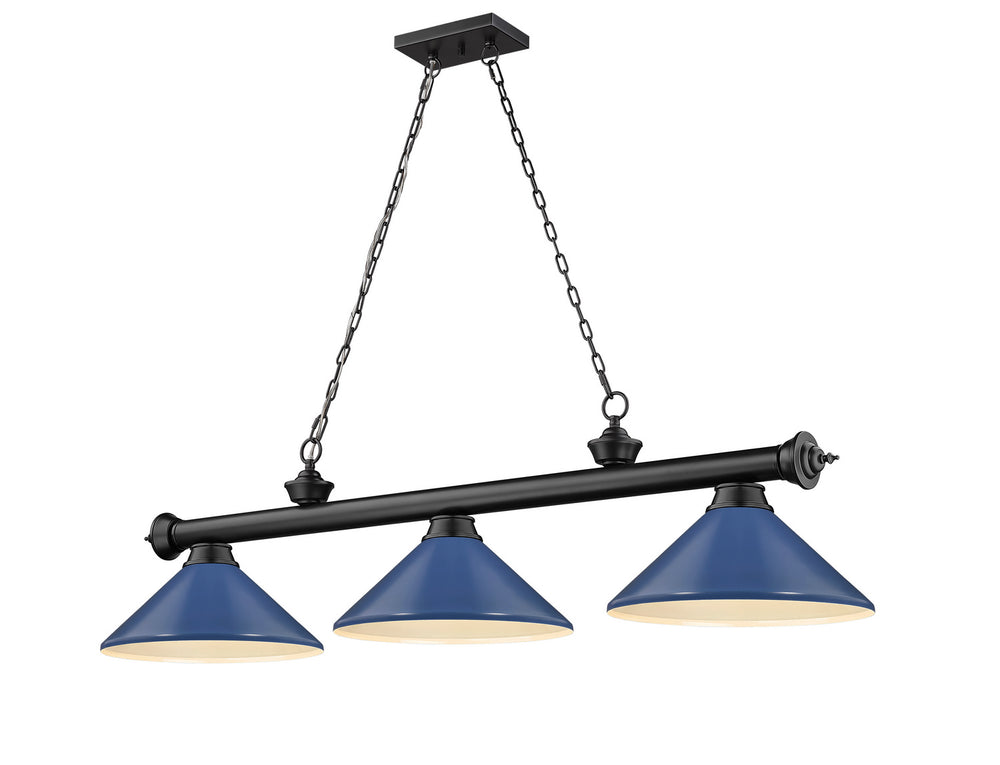Z-Lite Canada - Three Light Billiard - Cordon - Matte Black- Union Lighting Luminaires Decor