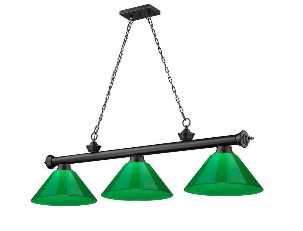 Z-Lite Canada - Three Light Billiard - Cordon - Matte Black- Union Lighting Luminaires Decor