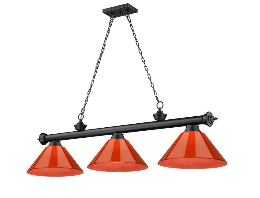 Z-Lite Canada - Three Light Billiard - Cordon - Matte Black- Union Lighting Luminaires Decor