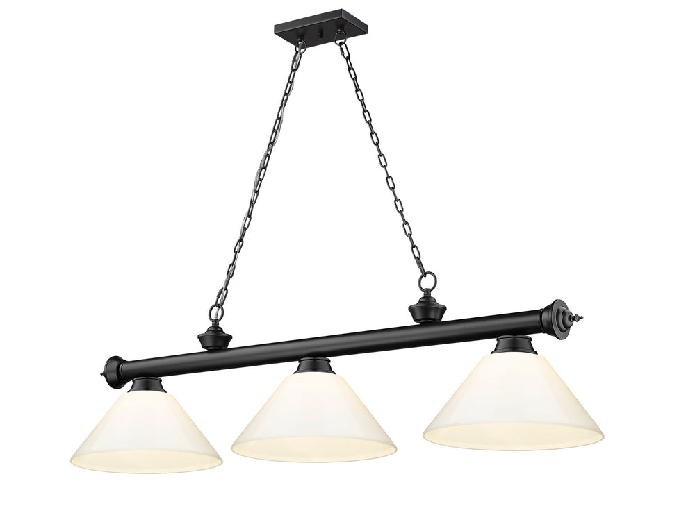 Z-Lite Canada - Three Light Billiard - Cordon - Matte Black- Union Lighting Luminaires Decor