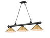 Z-Lite Canada - Three Light Billiard - Cordon - Matte Black- Union Lighting Luminaires Decor