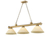 Z-Lite Canada - Three Light Billiard - Cordon - Rubbed Brass- Union Lighting Luminaires Decor