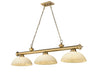 Z-Lite Canada - Three Light Billiard - Cordon - Rubbed Brass- Union Lighting Luminaires Decor