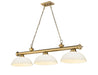 Z-Lite Canada - Three Light Billiard - Cordon - Rubbed Brass- Union Lighting Luminaires Decor