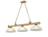 Z-Lite Canada - Three Light Billiard - Cordon - Rubbed Brass- Union Lighting Luminaires Decor