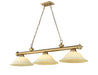 Z-Lite Canada - Three Light Billiard - Cordon - Rubbed Brass- Union Lighting Luminaires Decor