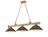 Z-Lite Canada - Three Light Billiard - Cordon - Rubbed Brass- Union Lighting Luminaires Decor