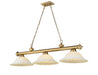Z-Lite Canada - Three Light Billiard - Cordon - Rubbed Brass- Union Lighting Luminaires Decor