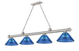 Z-Lite Canada - Four Light Billiard - Cordon - Brushed Nickel- Union Lighting Luminaires Decor