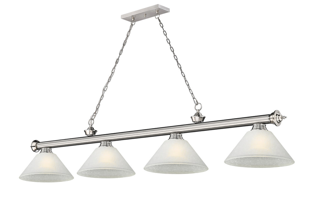 Z-Lite Canada - Four Light Billiard - Cordon - Brushed Nickel- Union Lighting Luminaires Decor