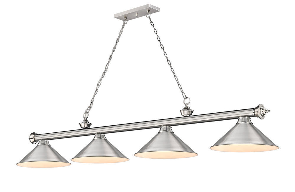 Z-Lite Canada - Four Light Billiard - Cordon - Brushed Nickel- Union Lighting Luminaires Decor