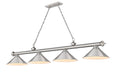 Z-Lite Canada - Four Light Billiard - Cordon - Brushed Nickel- Union Lighting Luminaires Decor