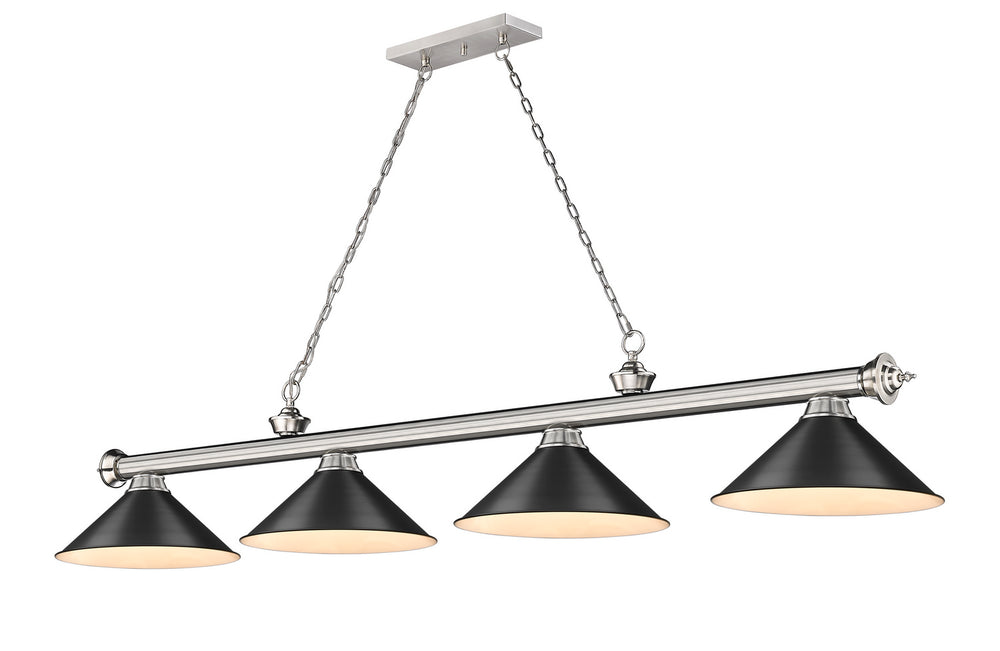 Z-Lite Canada - Four Light Billiard - Cordon - Brushed Nickel- Union Lighting Luminaires Decor